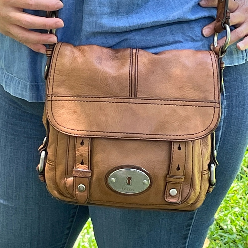 Fossil Leather Crossbody Bag